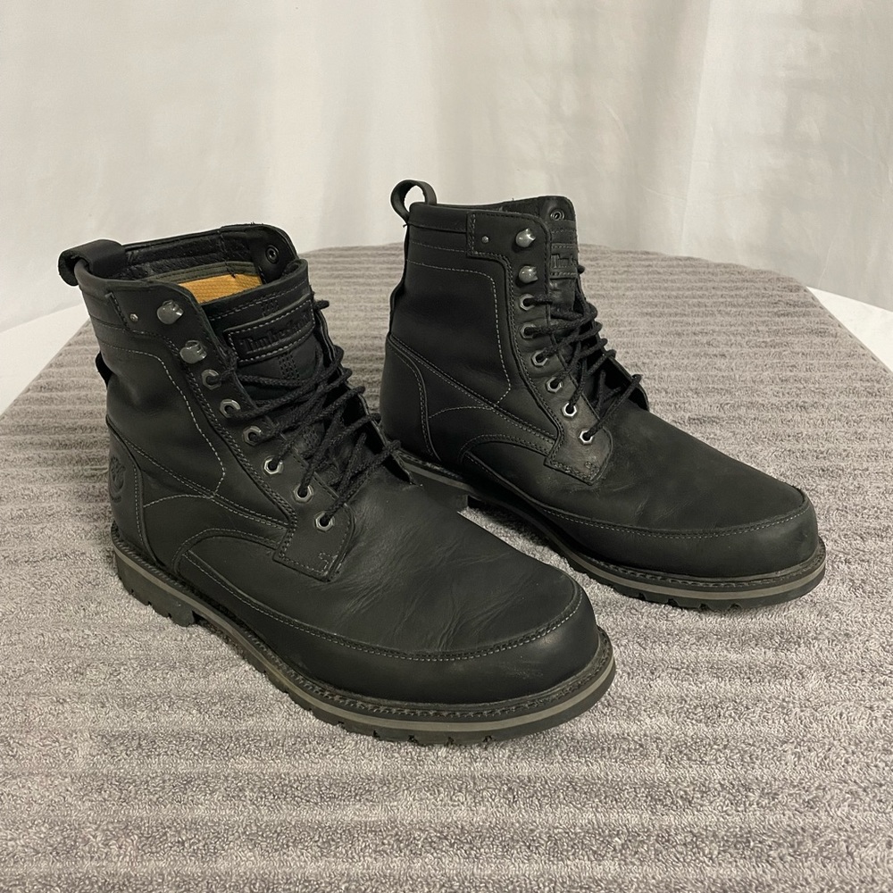 Timberland Earthkeepers Boots 10.5 M Original Black Leather -EXCELLENT CONDITION